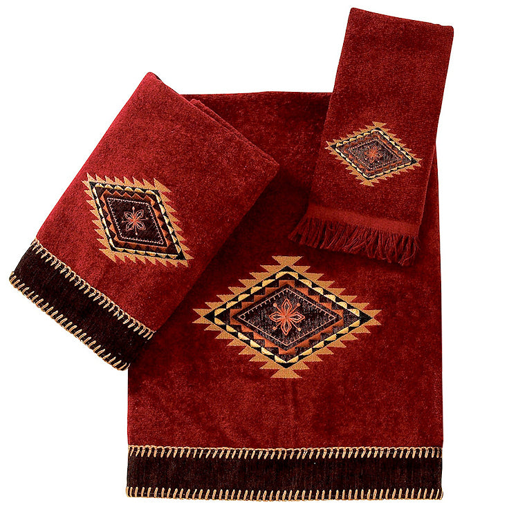 Golden West Medallion Cotton Velour Towel Sets