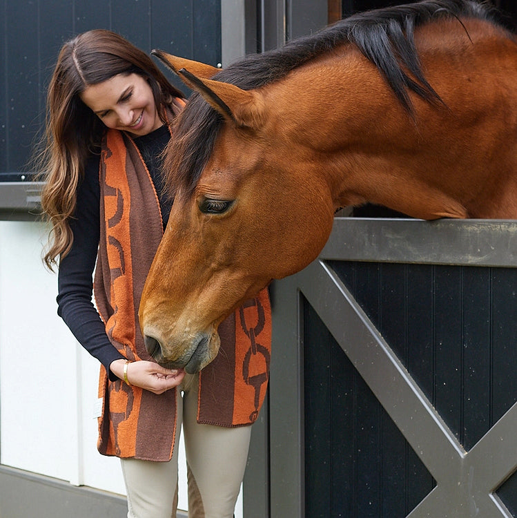 Eco Conscious Horse Bit Knit Scarves