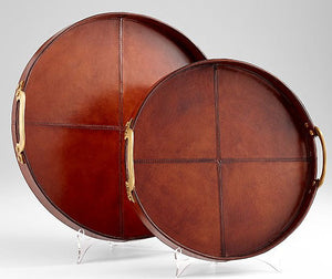 Stitched Leather Serving Trays