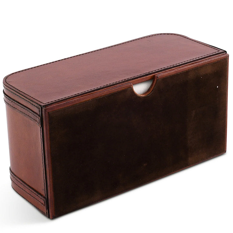 Luxe Leather Collection Bit-Trimmed Tissue Box