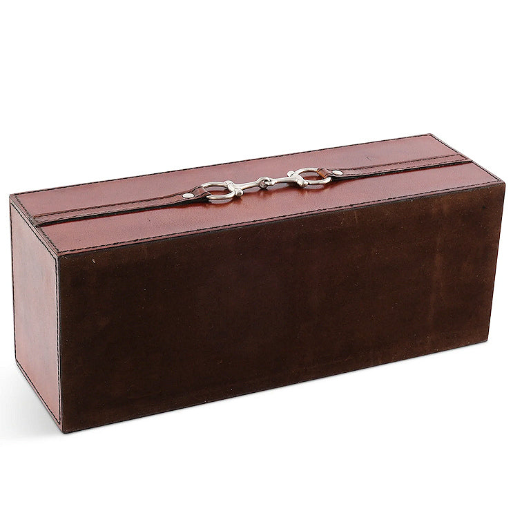 Luxe Leather Collection Bit-Trimmed Storage Tissue Box