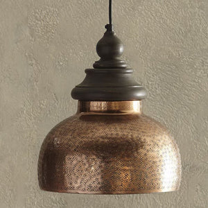 Antique Copper Finish Farrier's Pendant Light