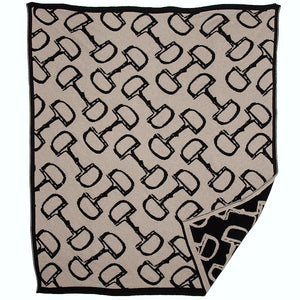 Eco Conscious Horse Bits Reversible Throw